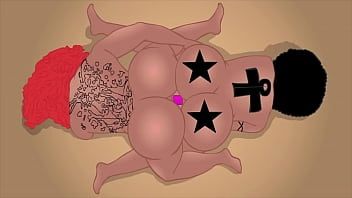 Jouer Les lécheurs de chatte bunz et isis mettent des godes au fond de leurs chattes en ébène et de gros culs tatoués noirs dans un dessin animé fantastique hip hop hentai