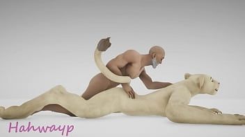 Odtwórz Puszysta dziewczyna lwica krycia z brodatym mężczyzną | futrzany potwór | Dzikie życie porno 3D