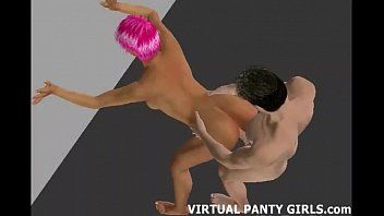 Reproducir Stripper virtual 3d en bragas blancas apretadas