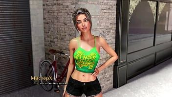 播放 我的自行车上的漂亮美女 [游戏色情故事] # 1