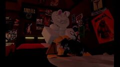 再生 ザーメンオーバーロード: Roblox変態の巨乳のディープスロートフェラ