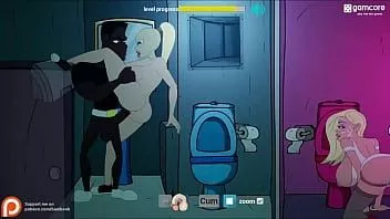 Redare Fuckerman - prostituată anal în baia clubului - porno animat de desene animate 2d