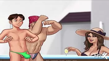 再生 Summertimesaga - 美しい女の子のためのジャグジーの近くで踊る男 e3 #74