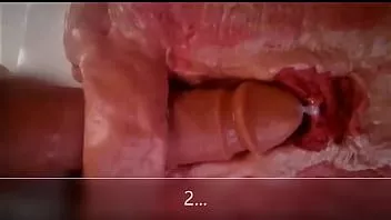 Afspelen Close-up & interne weergave van anale dildo neuken