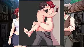 Afspelen Een onverzettelijke hentai-man die in een meisje verandert, wordt een totale slet