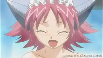 play Doggystyled anime nastolatka bierze gorący ładunek