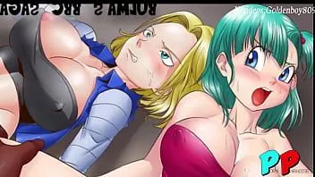 Play Dragon ball hentai: bulma and 18 fucked by black androids