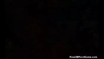 Reproducir Nena caliente en 3d con colas de cerdo haciendo doble equipo