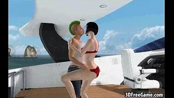 play Foxy 3d miele bruna viene scopata su una barca