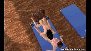 play 3D-Luder wird von einem schwarzen Hengst gefickt und dabei einen Schwanz lutschen
