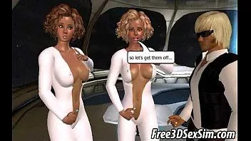 Reproducir Dos chicas calientes en 3d folladas duro en una nave espacial