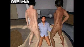 Putar Tiga kancing rambut coklat 3d seksi sedang sialan