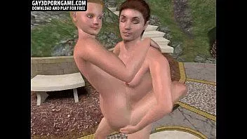 play اثنين مثير الديك 3D ترصيع وجود بعض الجنس الشرجي