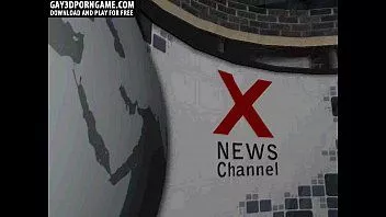 Играть Эти два сексуальных 3D красавчика занимаются аналом в телестудии