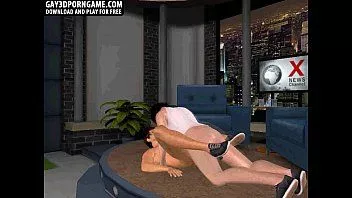 Play Sexy 3d studs are having anal in a tv studio