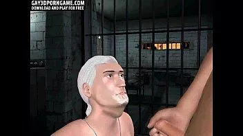Abspielen Drei sexy interrassische 3D-Hengste ficken