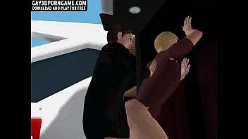 播放 3d 卡通帅哥吮吸鸡巴并在船上被性交