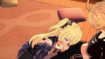 Jouer Fischl adore sucer la bite, fait 69 jusqu'à ce qu'elle se fasse éjaculer sur le visage - genshin impact hentai.