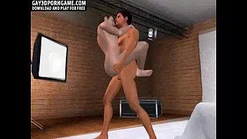 play 英俊的 3d 卡通帅哥被肛交