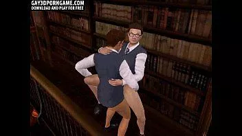 Odtwórz Napalony przystojniak z kreskówki 3D zostaje zerżnięty w bibliotece