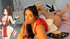 Oynat Mai Shiranui'nin Yoğun Cosplay Orgazmı: Hitachi Vibratör Oyunu ve Fışkırtma Harika Eğlencesi