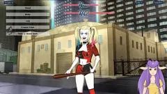 再生 ハーレー クインのアニメ オーガズム: 無修正の変態手コキと顔射