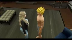Abspielen Naruto Hentai: Narutos verzweifelter Versuch, Tsunade zu verführen, während Sasuke Sakura anal fickt