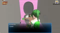 play Kinky 3D Koopette Femdom dans les toilettes Fétiche Facesitting Piss Fessée Jeu