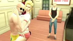 play Le maître pervers Roshi entraîne Android 18 sexualisé dans une rencontre anale hentai hardcore en 3D, pendant que son mari regarde
