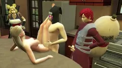 Jouer L'amour interdit de Gaara : sexe de groupe hardcore avec la sœur de Naruto, Temari