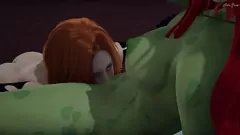 Play Horny Lesbians Poison Ivy & Black Widow's Toys Filled Fantasy