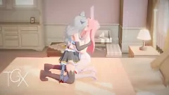 play Anime Gaming: Wild Sexual Encounters with Zero Two in Futanari Hentai Yuri Lesbian Darling
