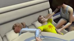 Play Hidden Blowjob Turns into an Intense 3D Threesome