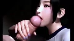 Afspelen 3D anime schoolmeisjes delen een ondeugende ontmoeting na de klas