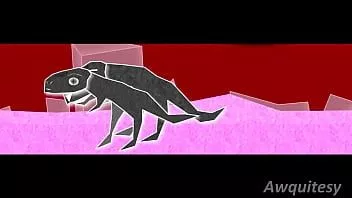 Abspielen Dual Dino Tyrannosaurus T-Rex Hardcore hartes Gebrüll Dinosaurier Sex prähistorische Penetration Animation
