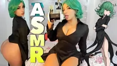 Play Intense ASMR Porn: Tatsumaki Cosplay Ear Licking & Teasing Orgasm