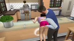 play シムズ4：継母は、継父が継娘を掘り下げているのをキャッチします