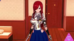 再生 コイカツエルザとナツの無修正の妖精の尾の出会い：ハードコアセックス、フェラチオ、手コキ