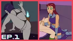 Abspielen Starfire von Teen Titans gibt Robin in diesem animierten Hentai-Gameplay einen intensiven Handjob und endet mit einem heißen Cumshot ins Gesicht