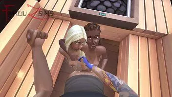Play Caught her boyfriend fucking her bestfriend in sauna and take part in the threesome. more at famouzsims.com